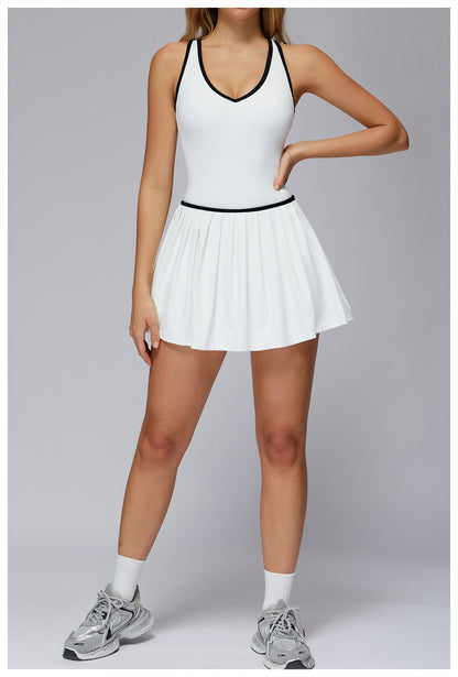 Yoga Jumpsuit Women Set Sexy Anti Glare One-Piece Jumpsuit Dance Ballet Sports Dress Gym Push Up Rompers Running Tennis Sports