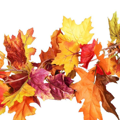 1/2Pcs 175cm Artificial Fall Maple Leaf Garland Fake Plants Autumn Decor Leaves Vine for Thanksgiving Halloween Decoration Gifts