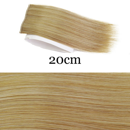MERISI HAIR Apliques de Cabelo Sintético Liso Invisível com 2 Presilhas, Aumento de Volume, Extensões de Cabelo, Cobertura Lateral Superior