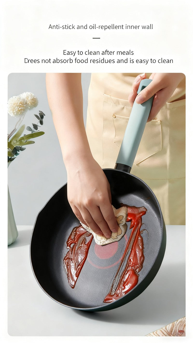 Fritadeira Funda Antiaderente 24cm LAN MI Panela para Fritar Wok Panela para Café da Manhã Panela para Panqueca Panela de Corpo Mais Fundo Panelas Multifuncionais