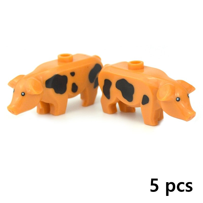 Creative DIY Model cute little Animal MOC Brick Building Blocks Pet Zoo Dog Duck Tortoise Penguin Cat Pig Bird Rabbit Toys