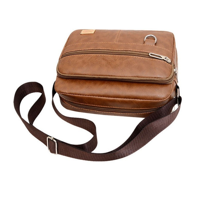 Men's PU Leather Crossbody Shoulder Bags High quality Tote Fashion Business Man Messenger Bag  Leather Bags fanny pack