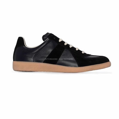 Men's Casual Sports Shoes 2025 Autumn New Niche Black Agan Suede Leather Easy-Matching Simple Board Shoes Fashion Training Shoes