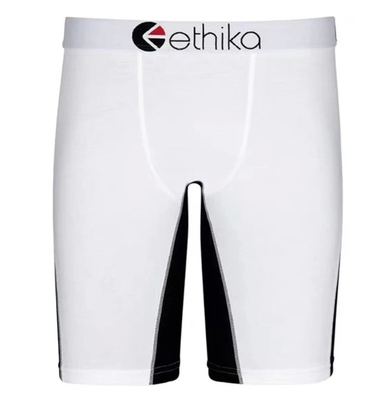 ETHIKA Men'S Underwear Solid Color 100% Cotton Breathable Underware Casual Men Boxer Briefs Shorts Sweatpants Black Plus Size