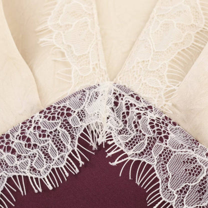 BSAY lace splice Satin dress 2025 autumn new side zip chic female French elegant long dress sexy V-neck banquet evening mujer