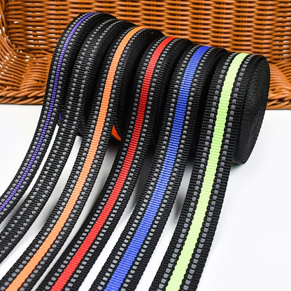 15/20/25mm Reflective Ribbon Tape 5/10M Nylon Webbing Bag Shoulder Strap To The Meter Dog Collar Polyester Binding Belt Supplies