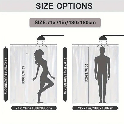 1 piece 180x180cm Christmas gingerbread man pattern printed shower curtain partition bathroom waterproof and mildew proof