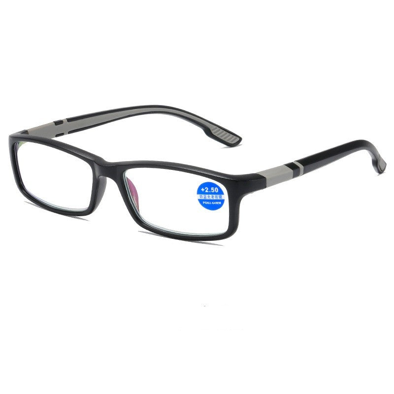 Óculos de Leitura Masculino Feminino Esportivo Antiluz Azul Armação TR90 Preta Vermelha Óculos Para Presbiopia +100 a +400