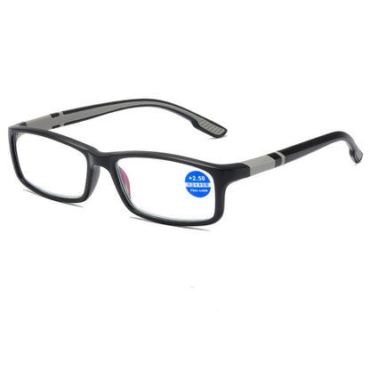 Óculos de Leitura Masculino Feminino Esportivo Antiluz Azul Armação TR90 Preta Vermelha Óculos Para Presbiopia +100 a +400