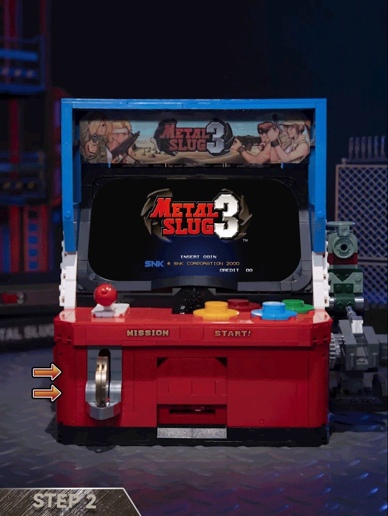 Máquinas Recreativas Criativas Blocos de Montar Clássico Jogo Metal Slugs Gabinete de Fliperama Modelo de Boneco Tijolo Brinquedo Colecionável Para Presente