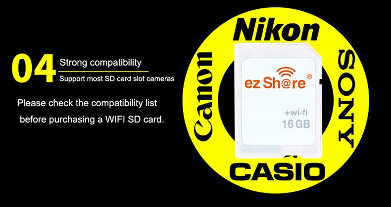 Cartão SD WIFI Adaptador de Cartão Micro SD TF Sem Fio ezshare Suporta apenas Cartões de Memória MicroSD de 4GB 8GB 16GB 32GB
