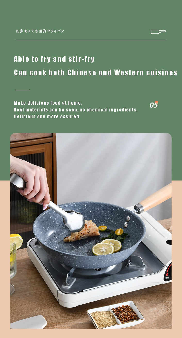 Frigideira Antiaderente de 26cm/28cm/30cm Wok para Casa, Bife, Ovo, Grelha, Fogão a Gás e Indução, Panela de Cozinha, Frigideira para Panquecas, Panela de Cozimento