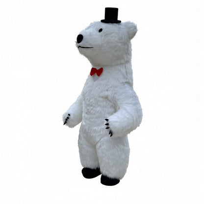 Giant inflatable cartoon doll costume, polar bear inflatable costume, funny street mascot, Halloween party, commercial role-play