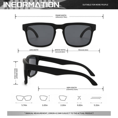 4PCS Square Sports Sunglasses with Designer Temple Pattern - UV400 for Men Women, Beach Vacation