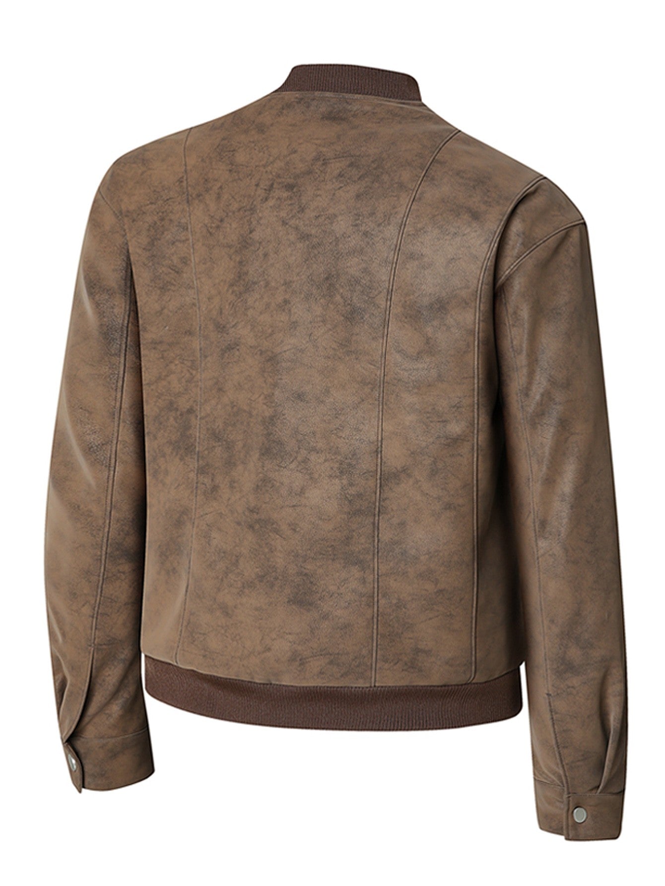 Men'S Motorcycle Jacket - Windproof Thermal Zip-Up Biker Coat with Stand Collar, Full-Zip Closure, Front Pockets - Lightweight N