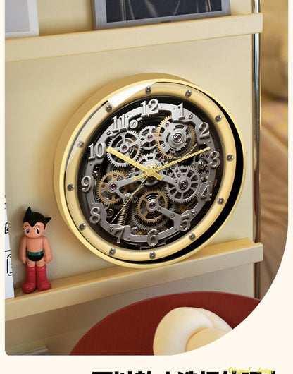 A European-style Retro Clock That Imitates A Mechanical Feel A Wall Clock for Home Use in The Living Room