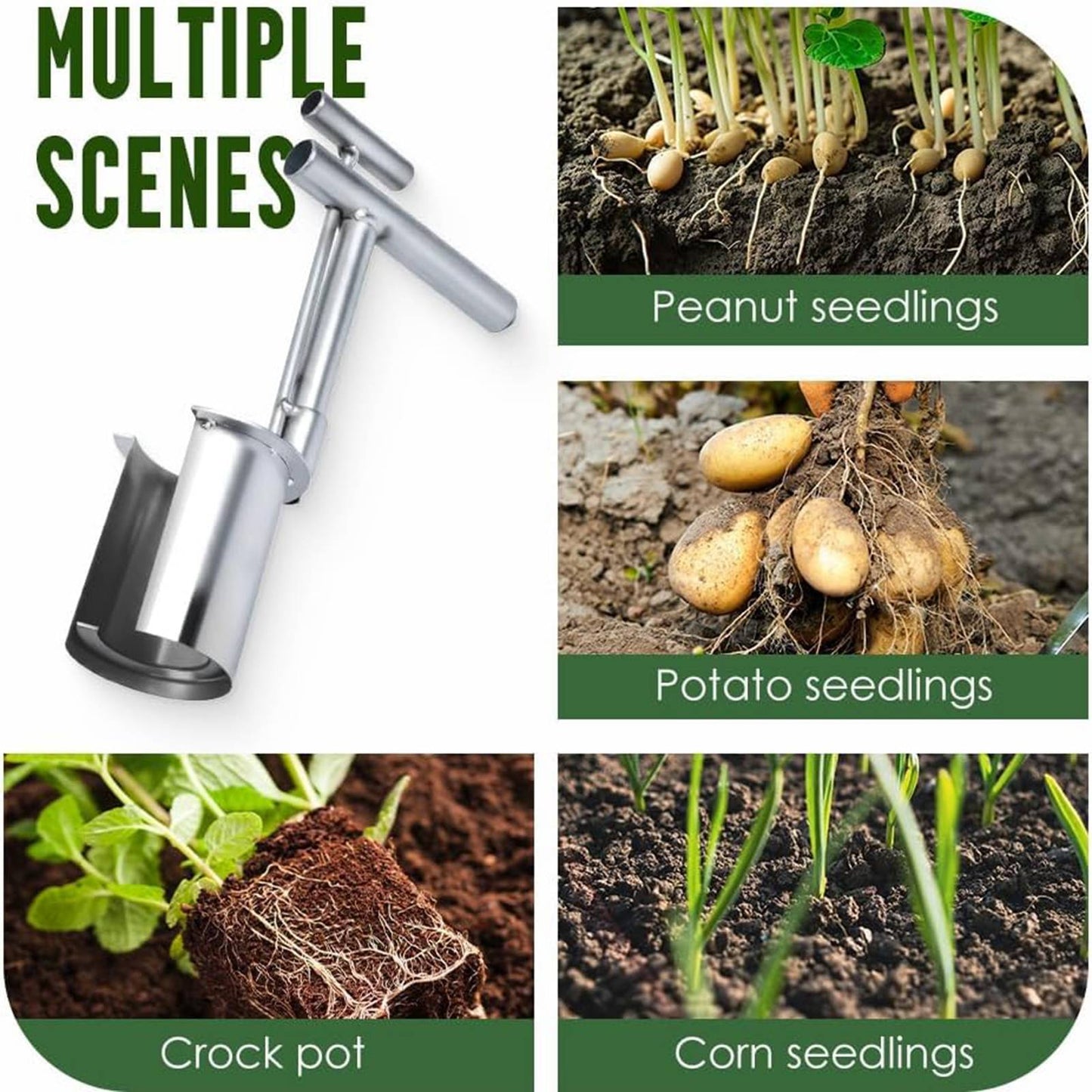 1Pc Seedling Transplanter Stainless Steel Seeds For Plants And Fruit Trees Are Convenient For Transplanting Gardening Tools