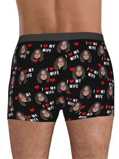 Personalized Face Photo Underwear Custom Boxer Briefs Custom Men Valentine's Day Gift For Husband Anniversary Gift for Dad