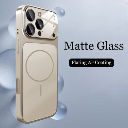 Capa Nano Fosca de Vidro Original Para iPhone 17 Air 16 15 14 13 Pro Max 17Pro Magnética Para Carregamento Sem Fio Magsafe Armor Funda