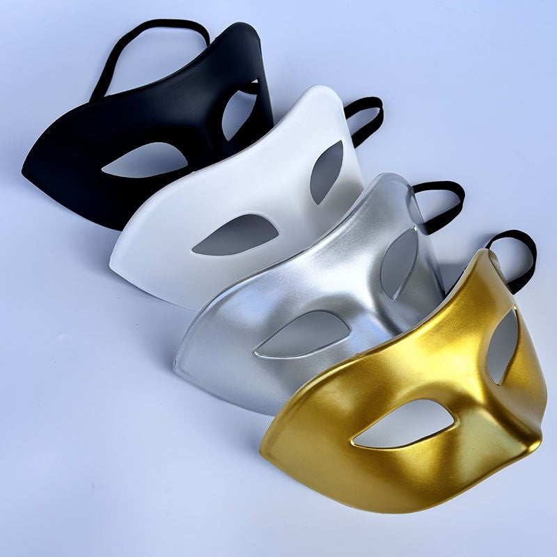 Metal Half-Face Jazz Mask for Men & Women, Thickened Party Costume Accessory, Perfect for Halloween Cosplay Events