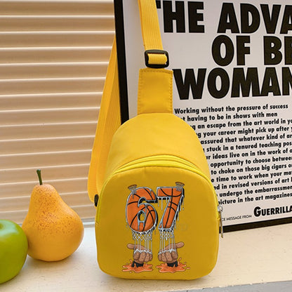 Kids Purses and Handbags Drip Basketball 6 7 Memes Mini Bag Kids Gifts Six Seven Girl Boy Lightweight Long Strap Shoulder Bag