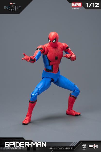 Kit de Modelo Homem-Aranha Fondjoy Escala 1/12 Figura de Ação Articulada Traje Stark da Saga do Infinito Brinquedo Infantil de Presente