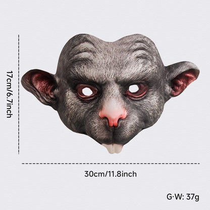 New Creative Halloween Animal Mask Horror Mouse Mask Cosplay Costume Props Holiday Cosplay Party Dance Accessories