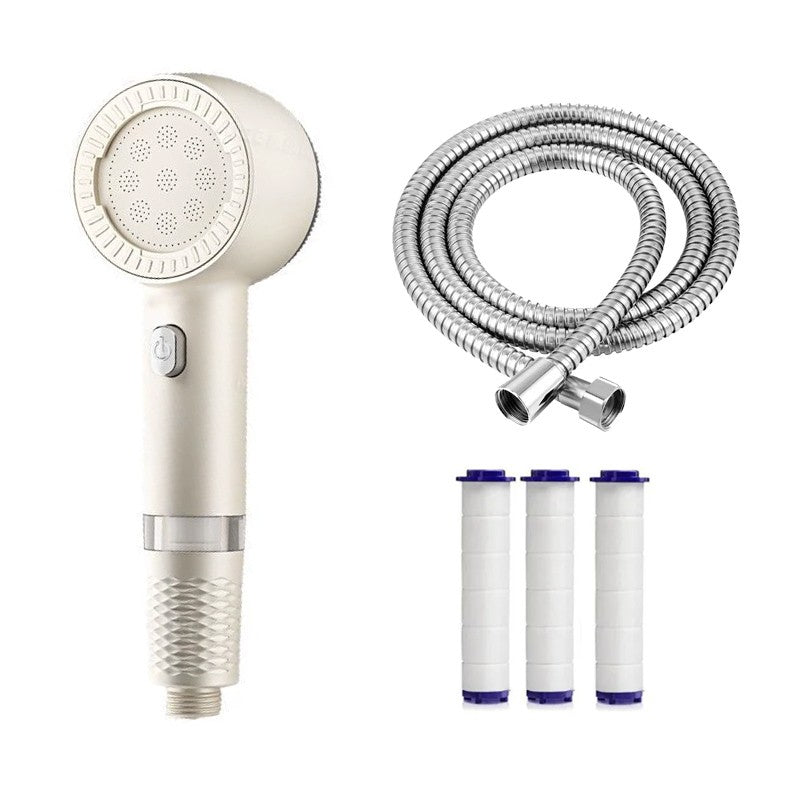 Novo Chuveiro de Mão com Filtro de Chuveiro, Impulsionador de Chuveiro, Grande Saída de Água, Purificador Universal, Conjunto de Chuveiro para Banheiro e Casa