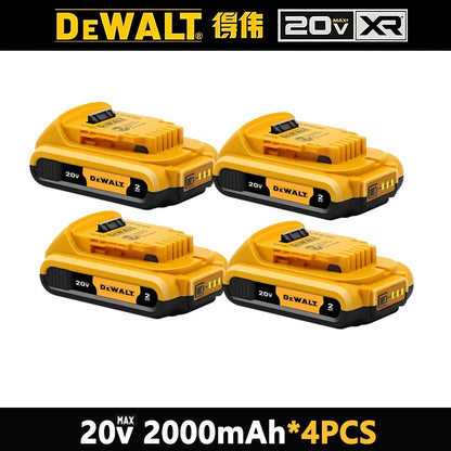 Bateria Dewalt 20V 100% Genuína, Bateria Recarregável de Íon de Lítio 2AH 5AH 6AH, Bateria de Substituição para Ferramentas Elétricas Dewalt DCB200