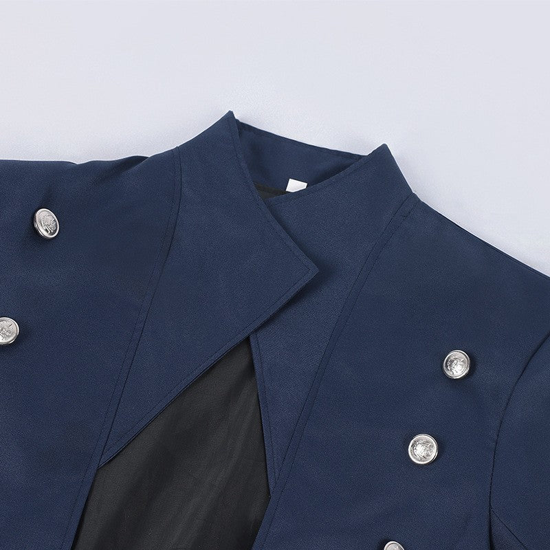 Medieval Men's Pirate Costume Steampunk Vintage Trench Coat Gothic Tuxedo Jacket Victorian Carnival Party Cosplay Jacket Coat
