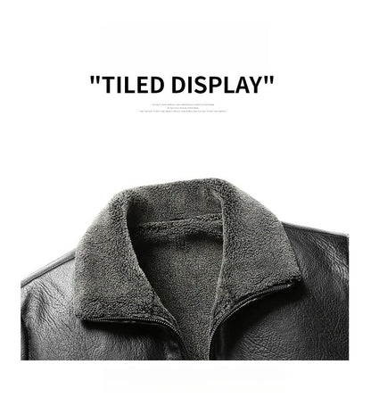 2025 veluokldly Leather Jacket Man Winter Motocross Windproof Warm PU Leather Coat chaqueta Male Trendy Motorcycle Fleece Coats