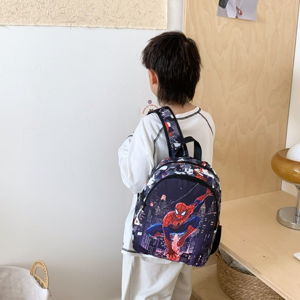 Marvel Spider-Man Kids Backpack Trendy Cartoon Boys' School Bag Fashionable Spider-Man Backpack Double Shoulder Bag for Toddlers