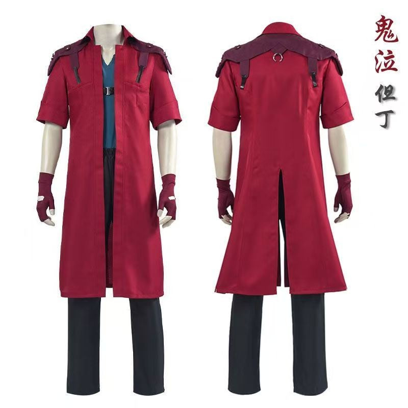 Devil May Cry 5 Dante Cosplay Costume Game DMC 5 Dante Wig Windbreaker Gloves Top Pants Disguise Suits Party Fantasia Outfits