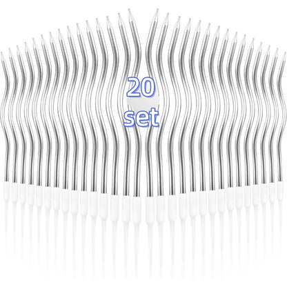 6/12/48pcs Birthday Candles Spiral Cake Candles  Long Thin Cake Candles For Wedding Party And Cake Decoration