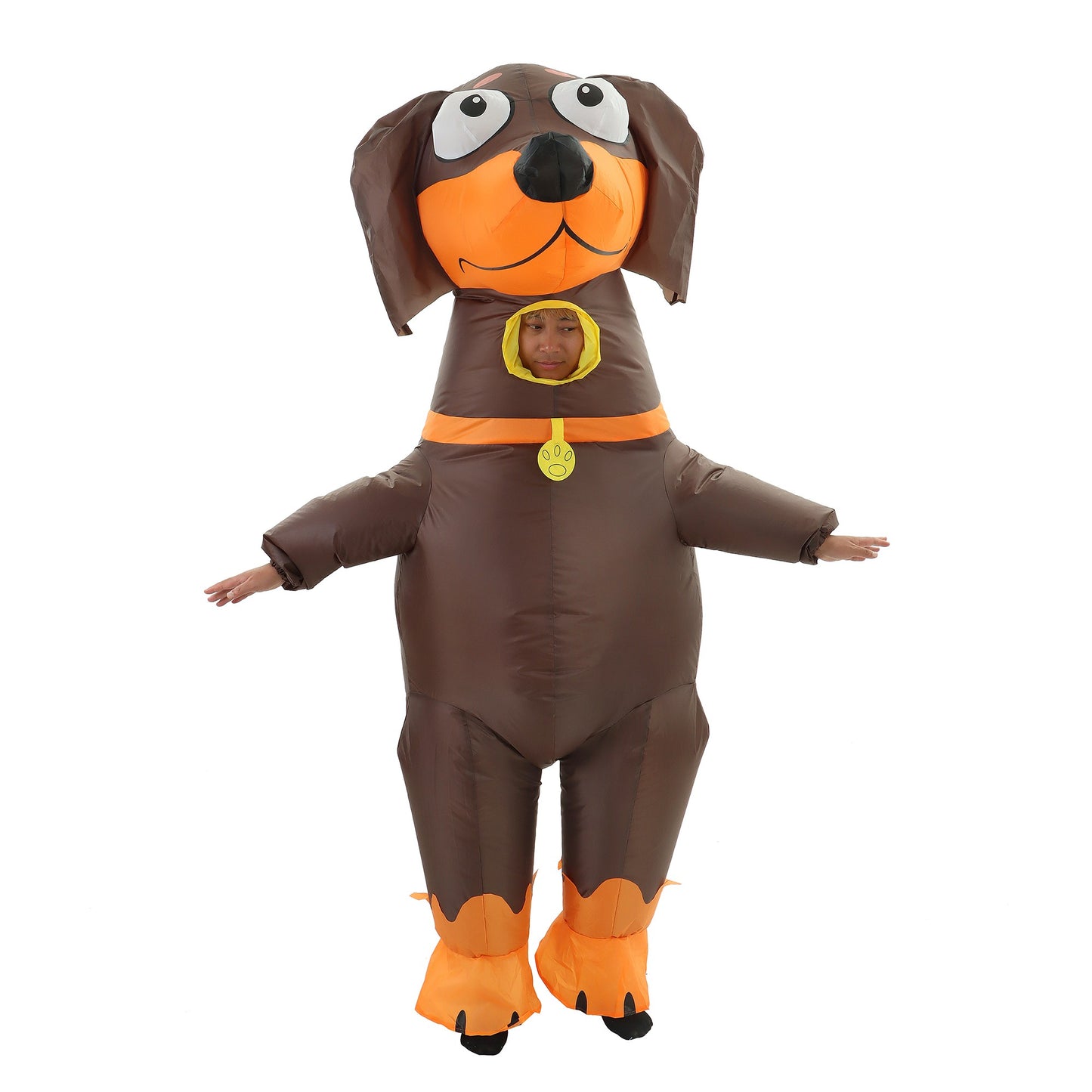 Dog Dachshund Inflatable Costume Adult, Full Body Blow Up Costume for Halloween Easter Carnival Christmas Drag Party