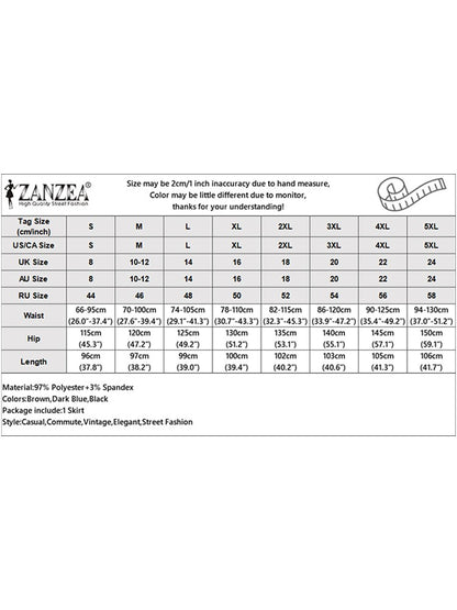 2025 Stylish Autumn High Waist Party Satin Skirts ZANZEA Women Jupe Plus Size Solid A-line OL Work Faldas Saia Maxi Long Skirt