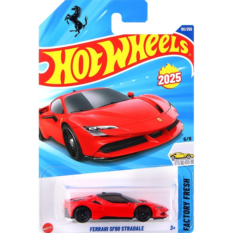 Hot Wheels C4982 2025-J Ferrari Mercedes F1 McLaren Porsche 1:64 Alloy Cars, Diecast Model Collection for Racing Fans & Kids