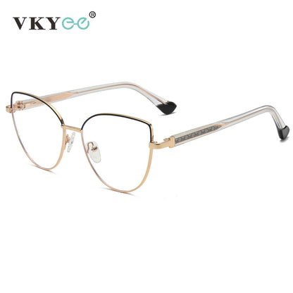 VICKY New Personalized Simple Cat's Eye Fashion Design Women's Anti-Blue Light Reading Glasses Customizable Prescription 78001