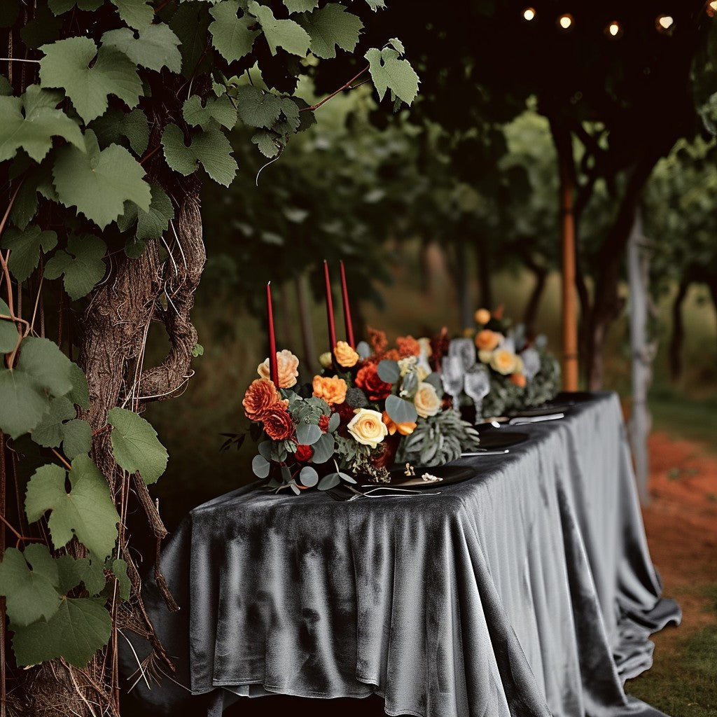 1 PC Luxury Velvet Rectangular Tablecloth Soft And Durable, Elegant Table Setting, Wedding Party, Christmas, Themed Party