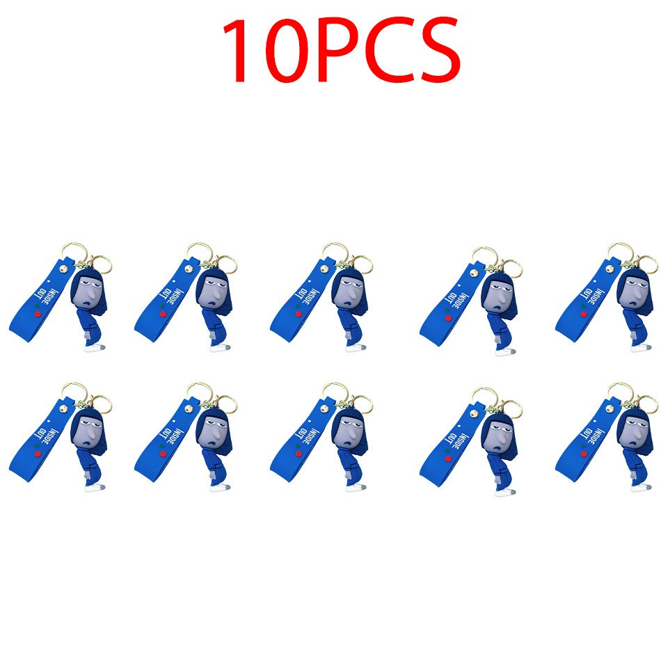 30 Peças/Conjunto Atacado Chaveiro Divertida Mente 2 Boneco de Personagem de Desenho Animado Fofo Chaveiro Pingente de Boneca de Personagem de Filme para Presente Infantil
