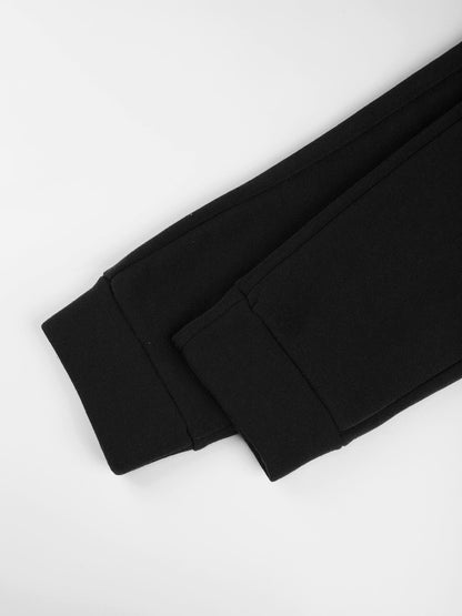 Positive Mind,Vibes,Life Print Men Street Elastic Waist Sweatpants Winter Autumn Joggers Pants Casual Fleece Trousers Unisex