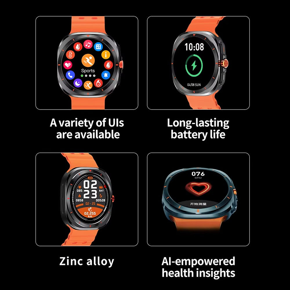 G.L Wear New Watch 7 Ultra Bluetooth Call Voice Assistant Heart Rate Monitor 1.52 inch AMOLED Screen Man Woman Smart Watch Gift