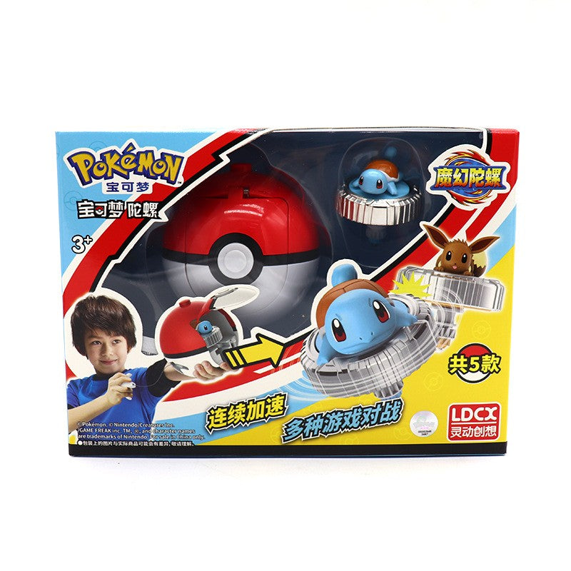 Pokemon Battle Spinner Toy Pikachu Charmander, Magic Gyro Combat Top with Poke Ball for Kids Gifts