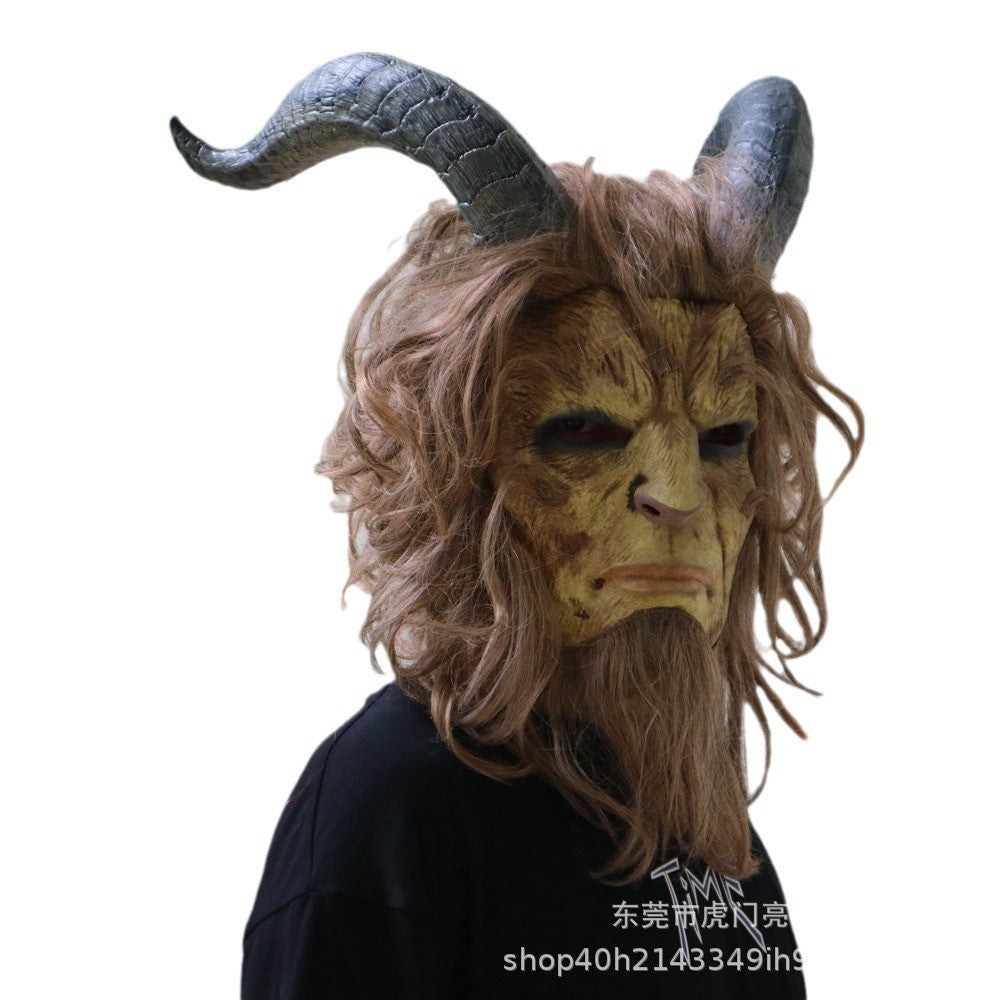 Movie Beauty The Beast Adam Prince Mask Cosplay Cool Horror Mask Latex Helmet Halloween Party Halloween Anime Prince Beast Set