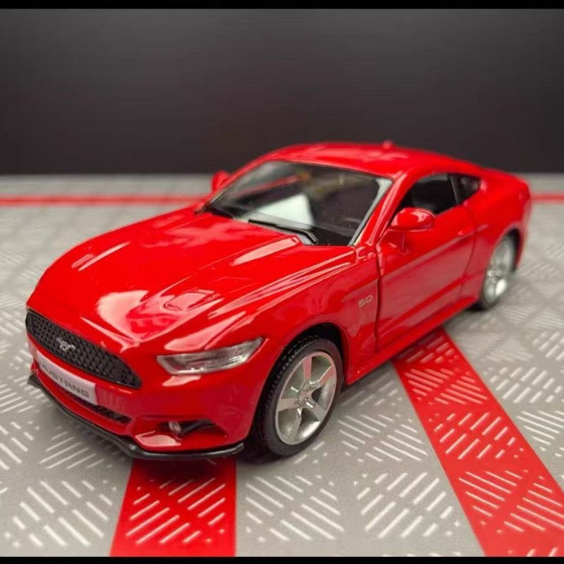 1:36 Ford Mustang GT Toy Car Model Replica Scale Metal Diecast Miniature Art Vehicle Figure Collection Xmas Gift Boy Toy