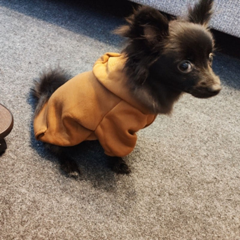 Moletons Sólidos para Cães Roupas para Pets Pequenos Casacos Jaquetas Moletom para Chihuahua Fantasia de Gato Roupinhas de Algodão para Pets