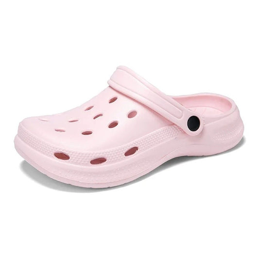 Estoque disponível 2024 Novo Tam. Grande Praia Vazado Sandálias Masculino e Feminino Sapatos de Jardim Tam. Especial Sola EVA Tira EVA
