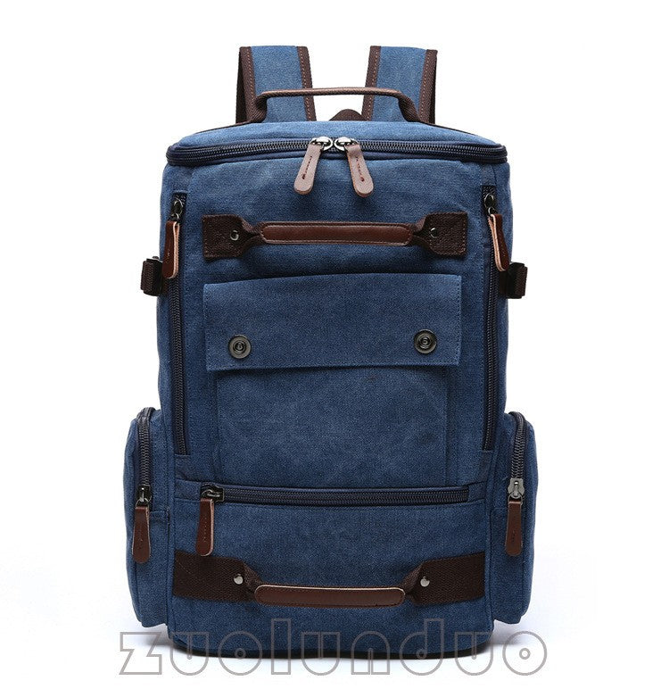 Mochila Masculina Vintage Lona Mochila Escolar Masculina Bolsas de Viagem Mochila de Grande Capacidade Mochila para Laptop Bolsa de Alta Qualidade