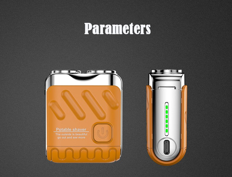 Mini Shaver On-The-Go, Portable Electric Shaver for Men, Dry Shave, USB-C?IPX7 Waterproof Easy Cleaning, Battery Indicator
