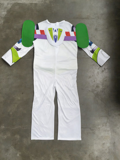 Kids Space Themed Jumpsuit Boys Color Block Printed Long Sleeve Casual Romper